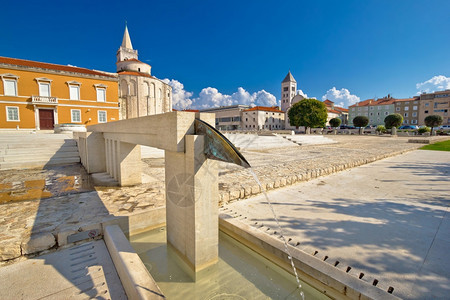 古老的广场历史建筑观达马提亚croati图片