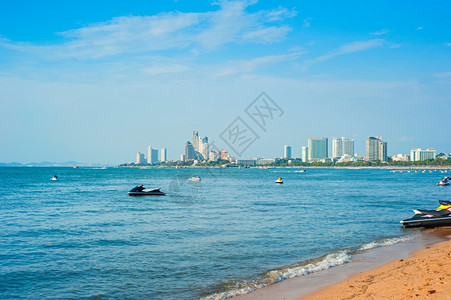 泰国海泰国阳芭堤雅海滩背景