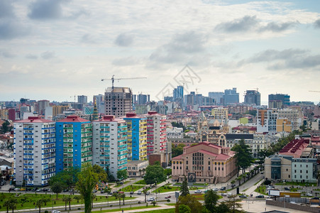 Batumi市中心的天线空美丽Georgia图片