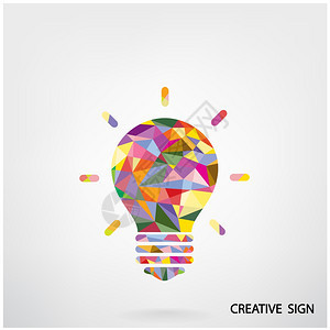 创意灯泡创造力概念背景图图片