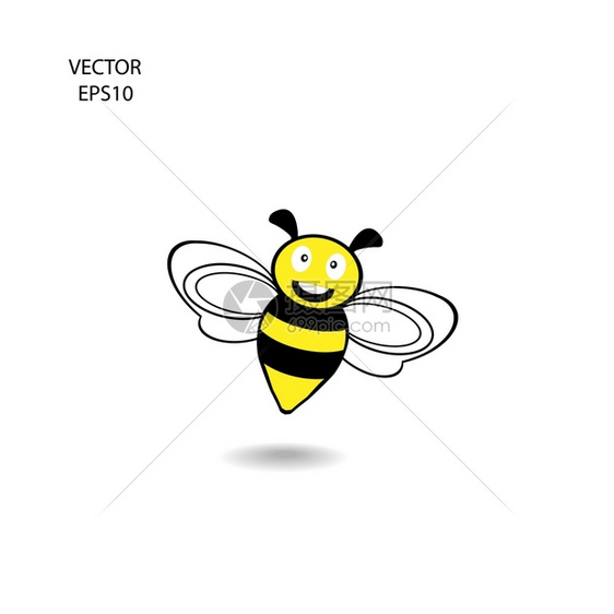 蜜蜂图标绘矢量说明图片