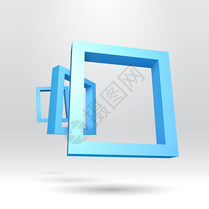 蓝色矩形框架图片