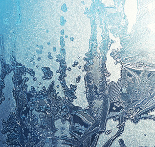冬季窗口上的冰模式图片