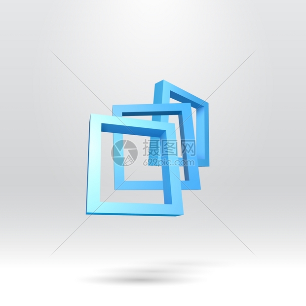 蓝色矩形框架图片