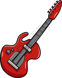 电动吉他音乐器剪辑艺术漫画插图图片