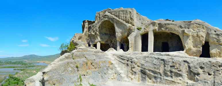 山洞是一个古老的岩石城镇在东乔治加哥里斯迪达卡特利图片