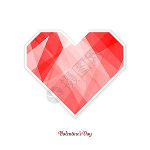 情人节日卡用纸制心脏作的情人节日卡矢量图解使用了透明层图片