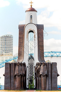 引滦工程纪念碑明斯克首都高清图片