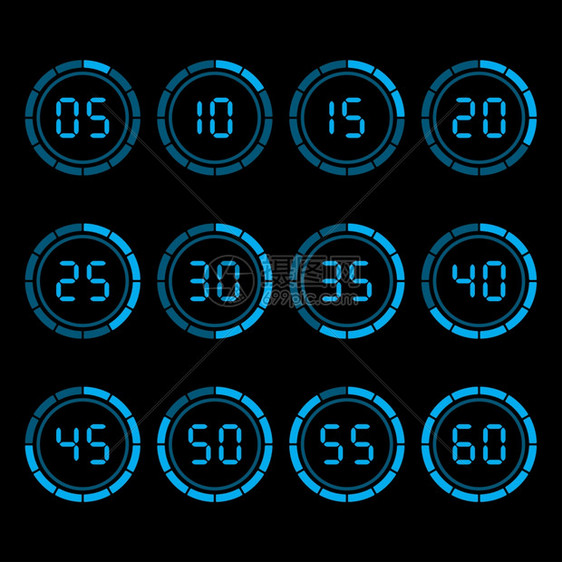 数字倒计时器间隔5分钟图片