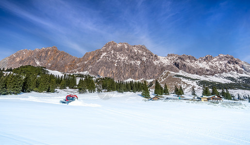 阿尔卑山冬季雪景图片