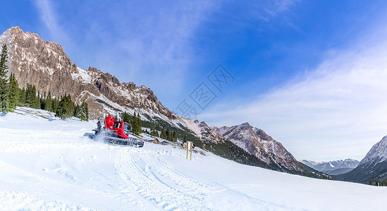 阿尔卑山冬季雪景图片
