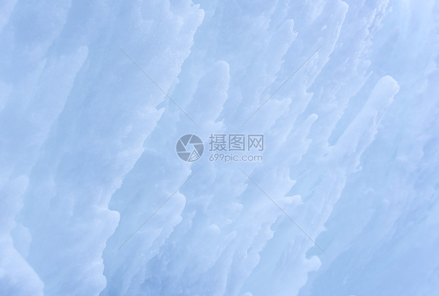 雪流和质素冬季图像有一堆雪层覆盖的冰面雪紧凑纹理就像冬天背景一样大图片
