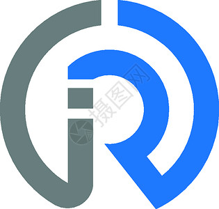 公司创意标识带有圆圈创意标识概念新的ir字母图标概念的设计图片