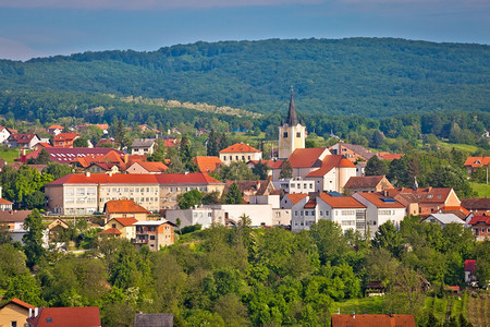 绿色自然景的泽里纳镇croati的frgoje地区图片