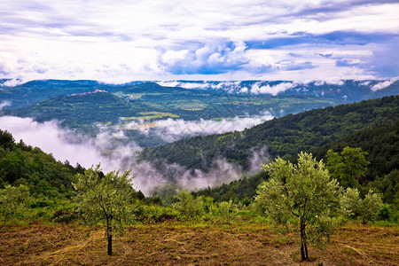 莫托文镇风景雾异州croati图片