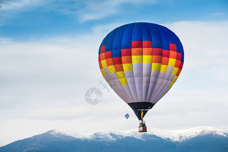 多彩色热气球图片