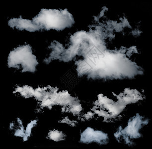 黑色孤立云层集图片