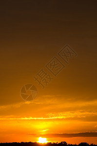 彩色橙日落天空背景图片