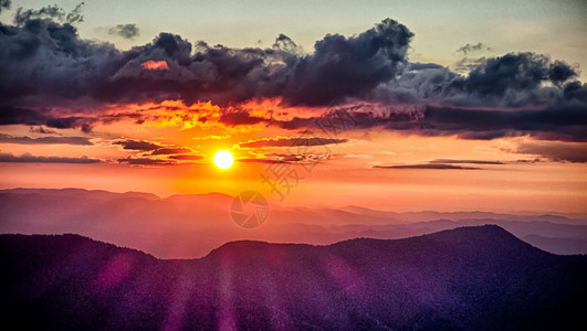夏季米姆切尔山日落风景图片