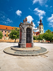 卡尔洛瓦茨镇中央广场croati图片