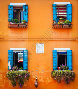 在布罗诺岛韦尼意大利岛的壁画房屋图片