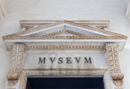 在意大利的一个古老博物馆标志细节近20年图片