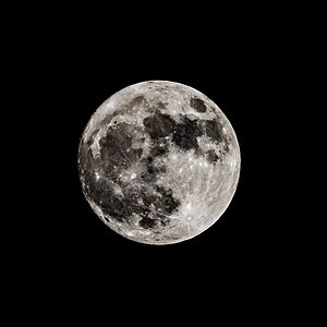 黑夜中的满月图片
