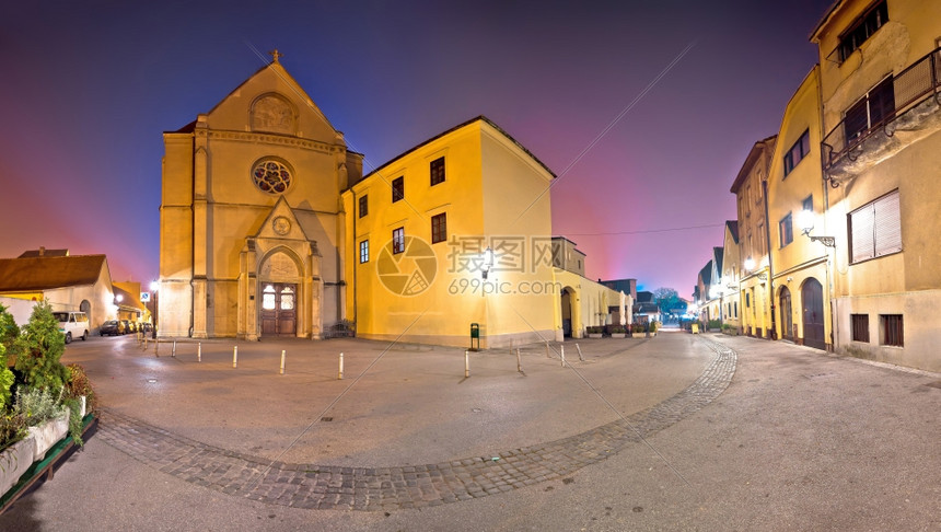 萨格勒布之夜观光区croati的首府图片
