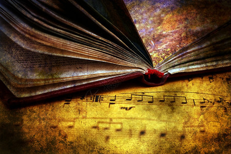 音乐和书泥概念图片