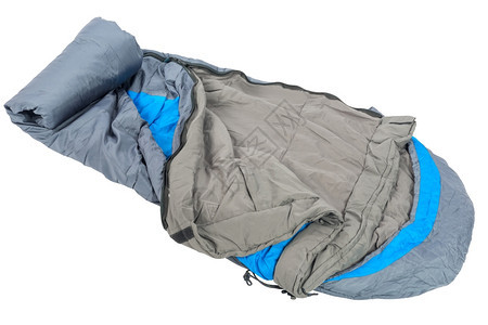 封闭一个睡袋对于户外隔离睡觉非常温暖图片
