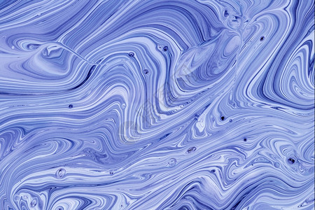抽象运动态背景蓝色和白油漆的艺术风格交织曲线形状的奇幻背景用于创意图形设计的美术作品图片