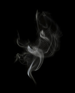 在黑色背景中隔离的抽象脱焦点白蒸气图片