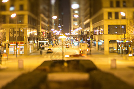 夜间城市风景图片