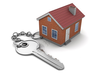 3d家庭钥匙链插图在白色背景上家庭钥匙链图片