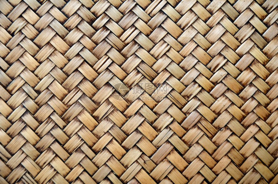 竹编织的纹理可用作背景材料图片
