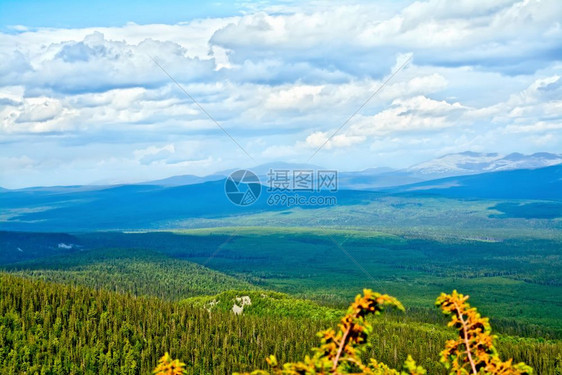 火山森林覆盖的脊kvarush图片