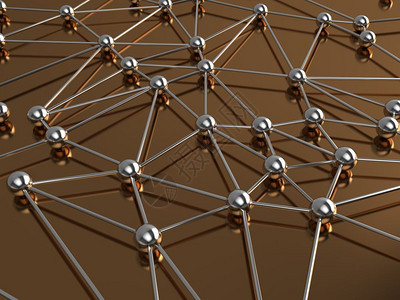 3d网络或分子结构说明图片