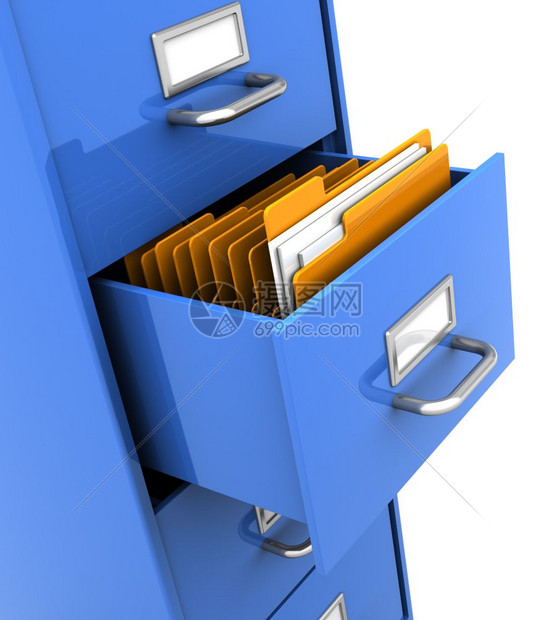 3d插图内有文件夹的办公室架高清图片下载-正版图片303337471-摄图网
