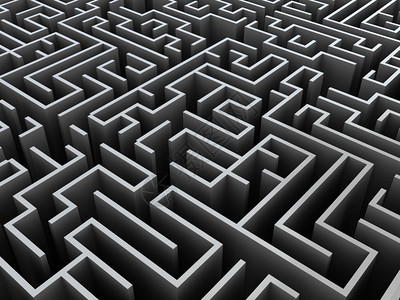 灰色迷宫背景抽象3d插图图片素材