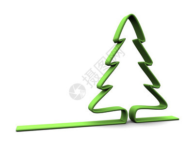 3d圣诞节背景插图上面有刺状的圣诞节树图片