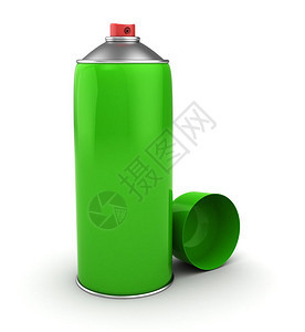 3d喷雾瓶空白绿色的插图图片