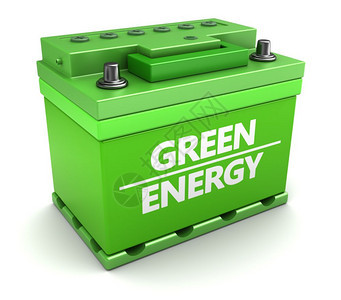 3d绿色能源汽车电池示例图片