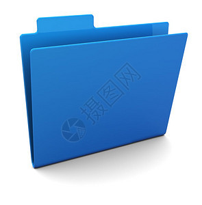 3d空蓝色文件夹插图图片