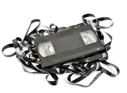 白色背景上隔离的旧Vhs视频磁带图片