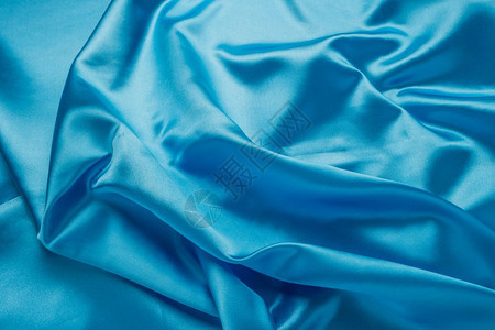 优雅的蓝色丝绸可用作婚礼背景图片