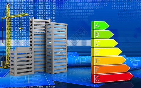 3d数字背景下起重机的城市建筑图图片