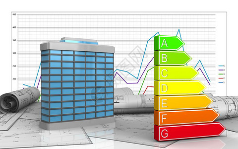 3d说明通用建筑比商业图表背景的3说明图片