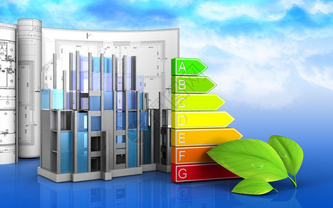 3d显示建筑进度在天空背景上绘制图纸图片