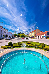 科普里夫尼察镇喷泉和主广场科普里夫尼察地区croati图片