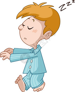 睡觉抠图梦游儿童插画